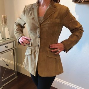 Tan suede Ralph Lauren Blue Label blazer